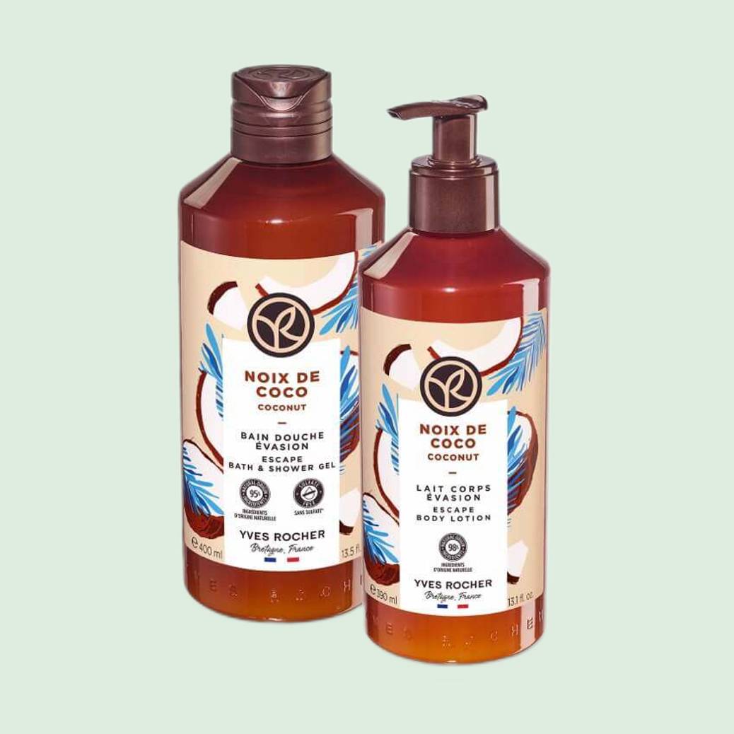 Duo Bad-en Douchegel & Bodymilk Kokosnoot