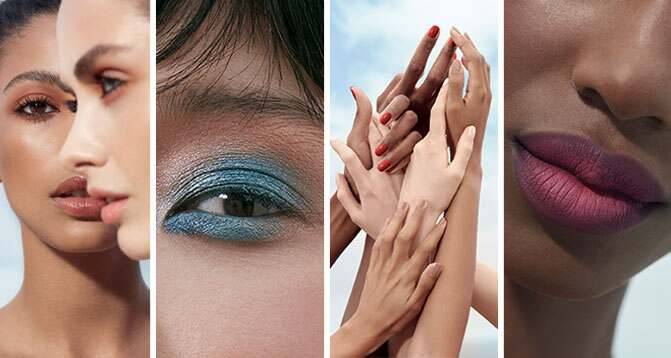 Banner gamma kleuren van de natuur makeup