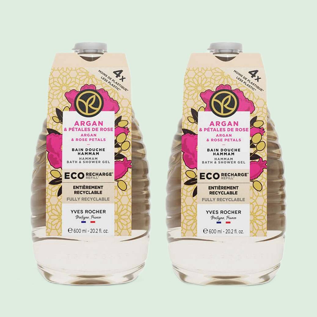 Duo Eco-Refill Douchegel Argan & Rozenblaadjes